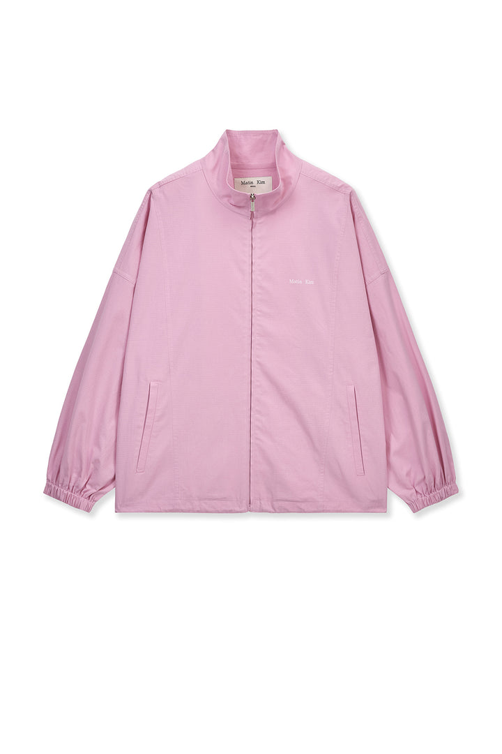 Matin Kim Back Logo High Neck Jumper — Pink