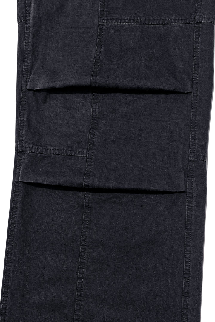Matin Kim Patch Point Washed Cotton Pants — Charcoal