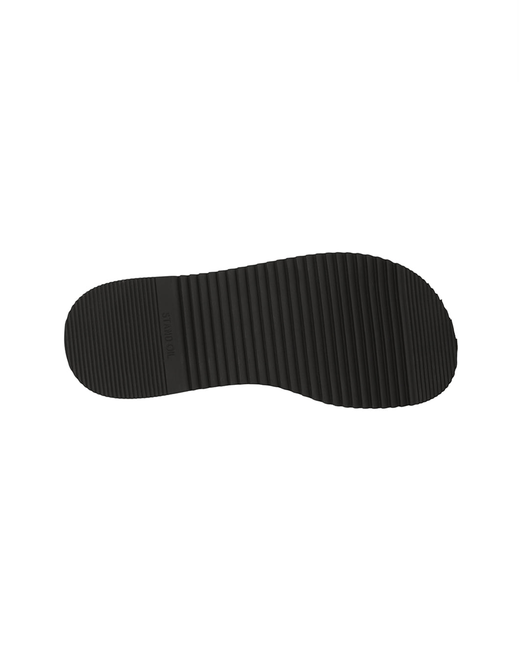 Stand Oil Hatched Platform Mary Jane — Metallic Gray