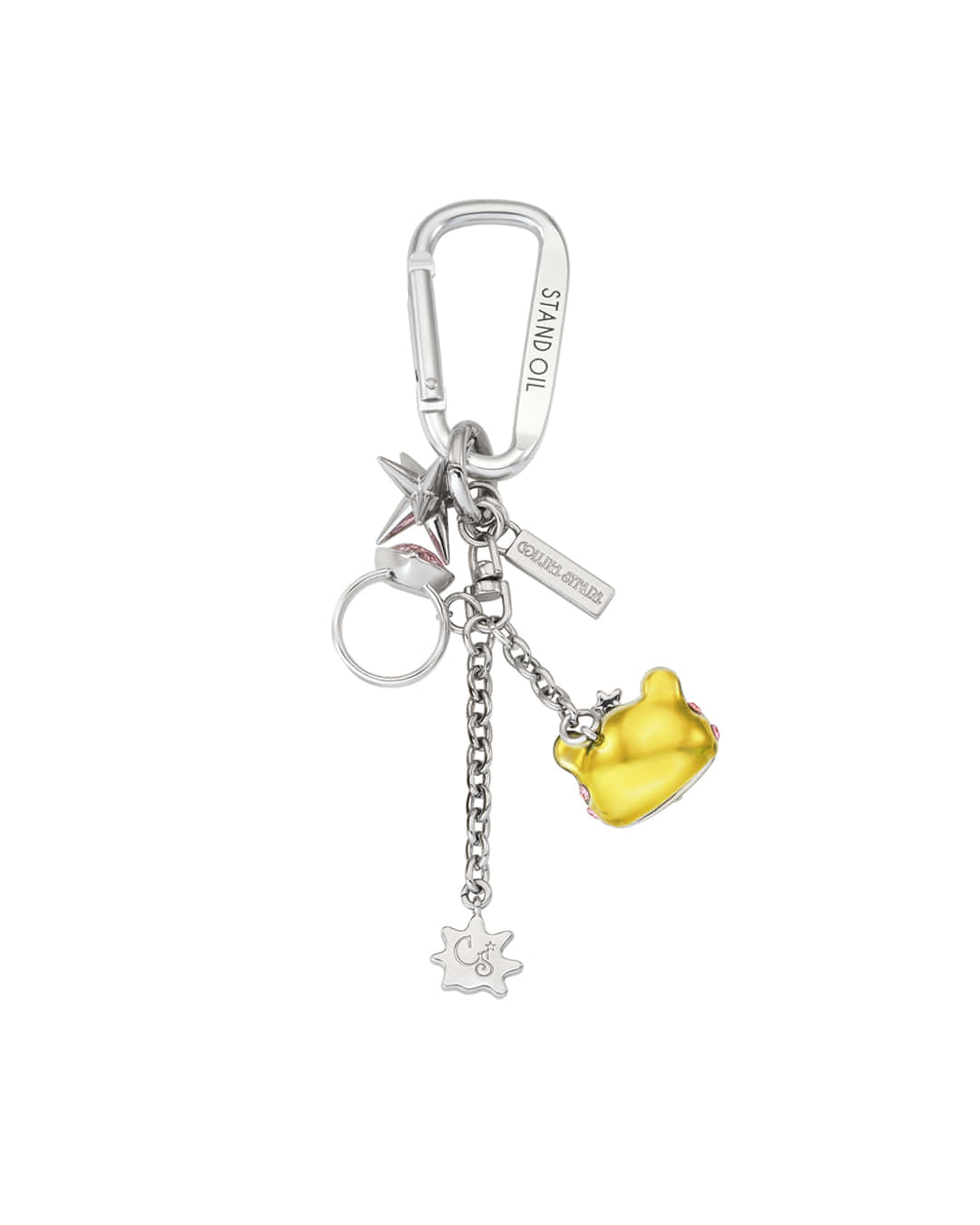 Stand Oil Princess Bear Keyring — Silver