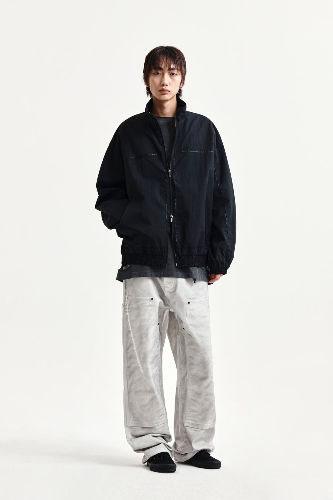 Matin Kim Embroidery Back Logo Jumper — Black