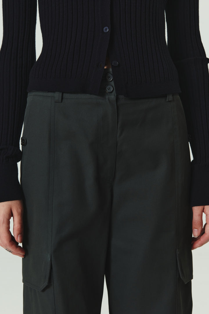 KIMMATIN Banding Straight Cargo Pants — Gray