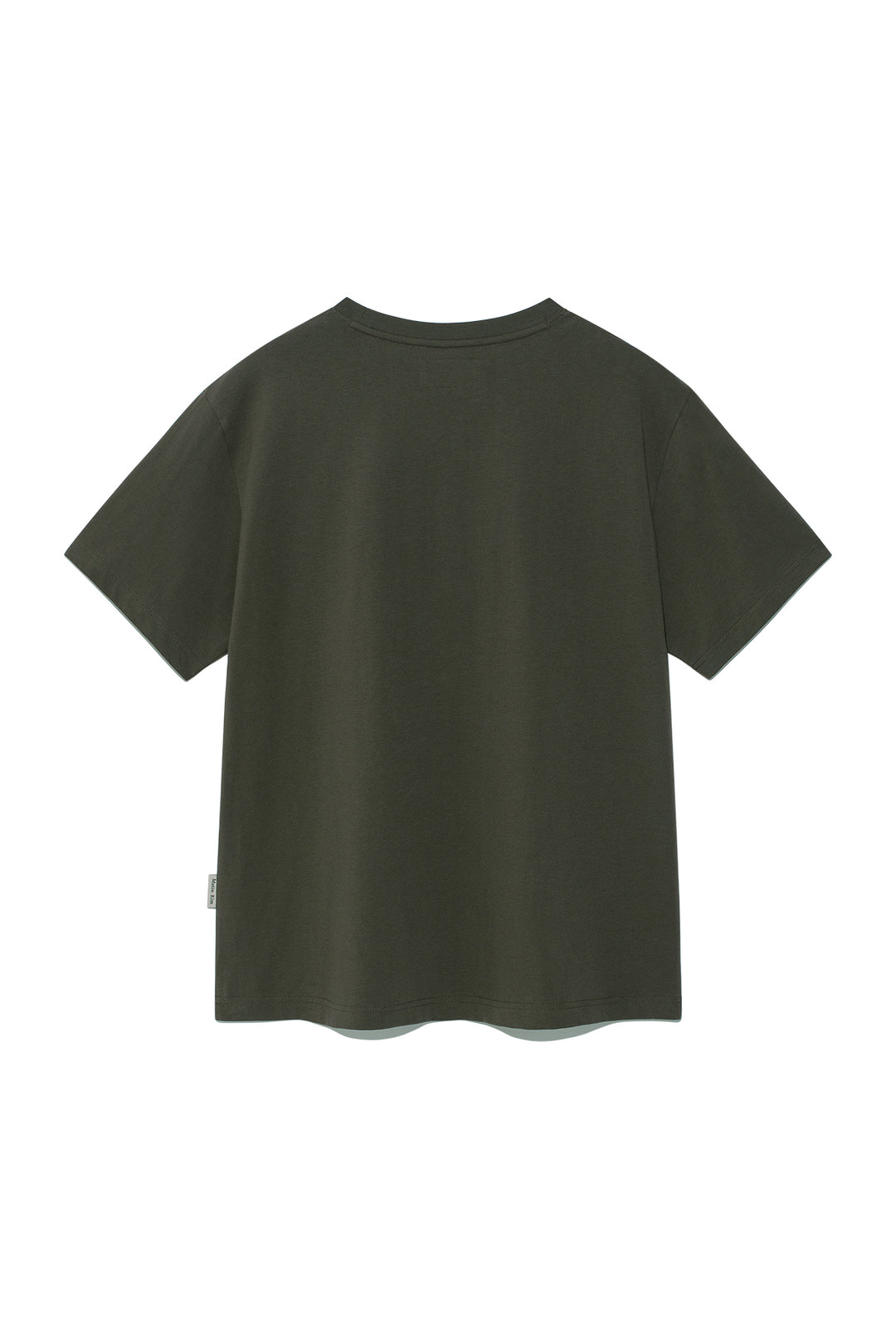 Matin Kim Embroidery Small Logo Oversize Top — Khaki