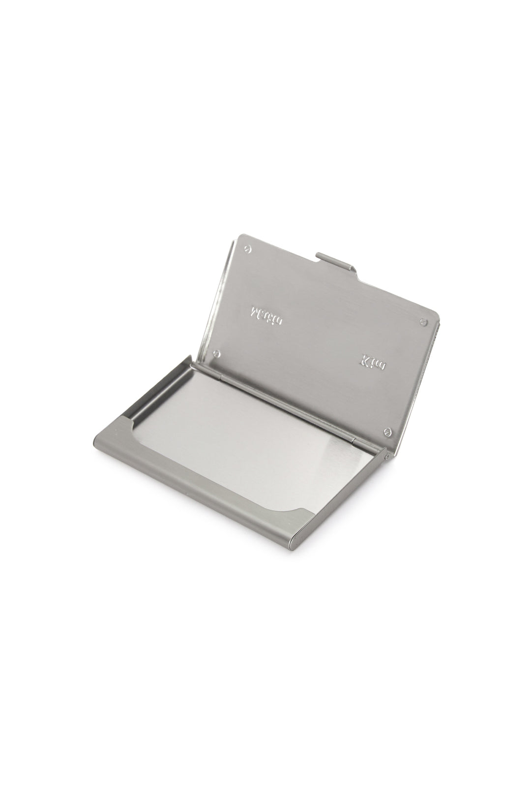 Matin Kim Signature Metal Business Card Case — Silver