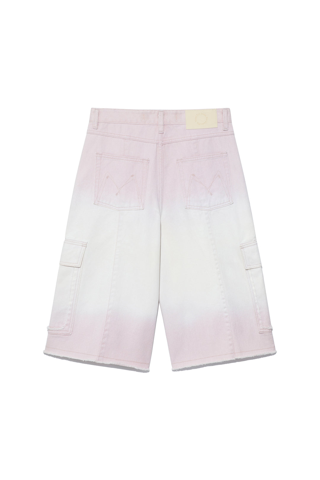 Matin Kim Color Brush Bermuda Denim Cargo — Pink
