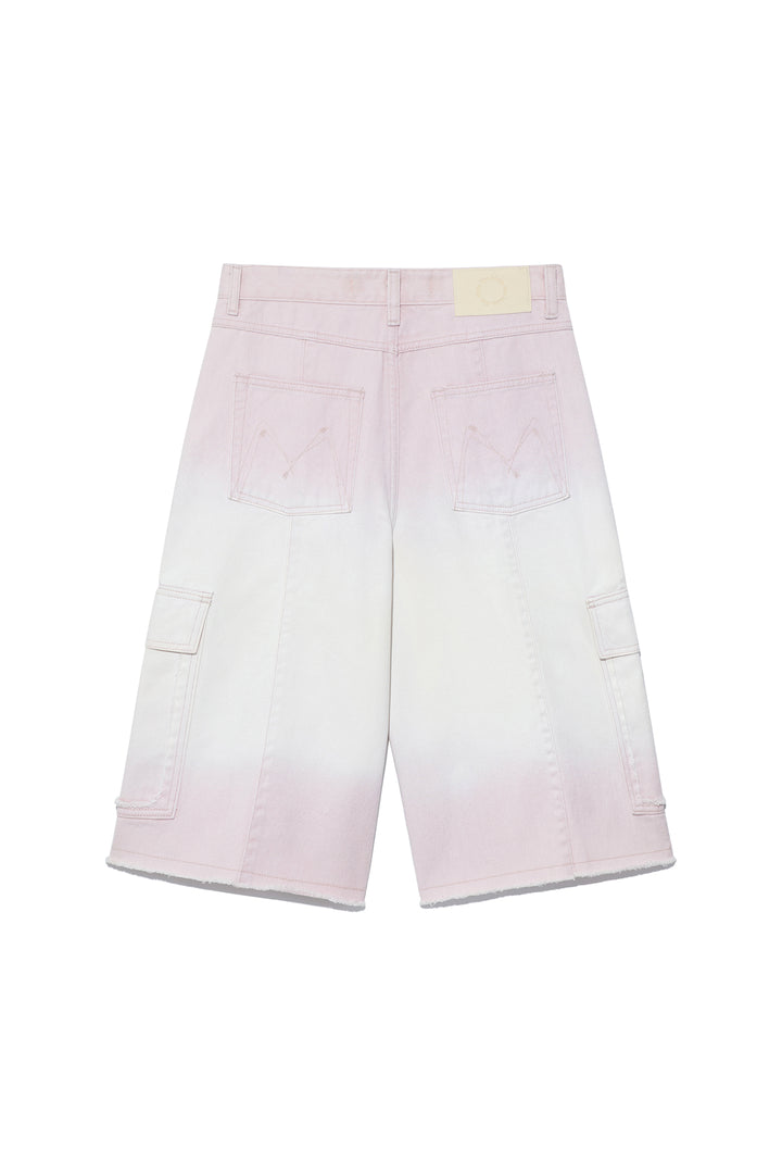 Matin Kim Color Brush Bermuda Denim Cargo — Pink
