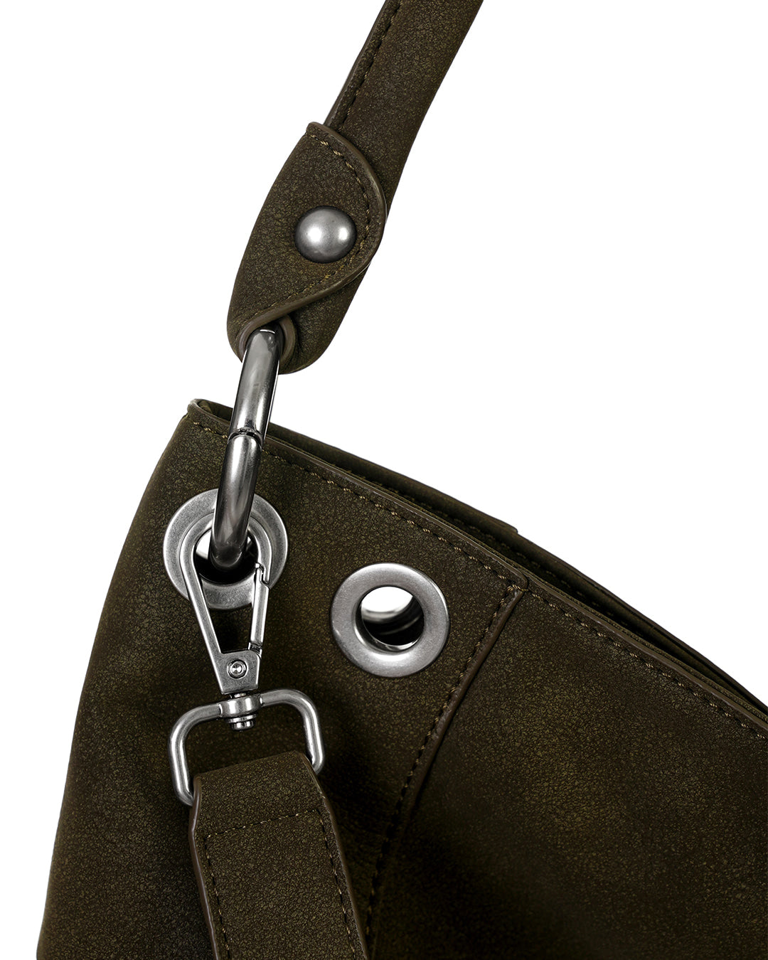 Stand Oil Lua Bag — Nubuck Crossbody — Khaki Brown