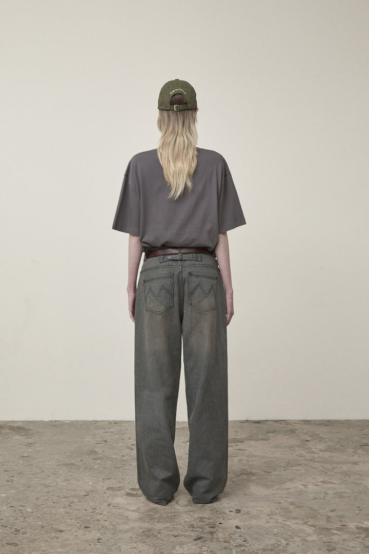 Matin Kim Vintage Logo Graphic Top — Charcoal
