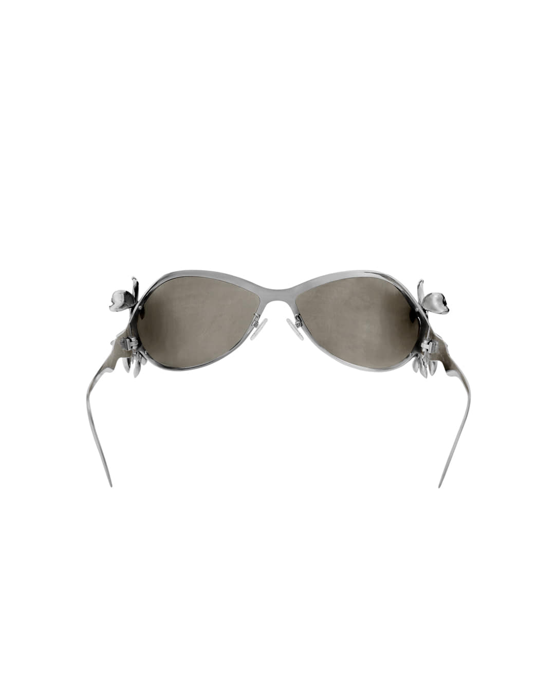 Stand Oil Flora Sunglasses — Round Goggle Frame — Silver