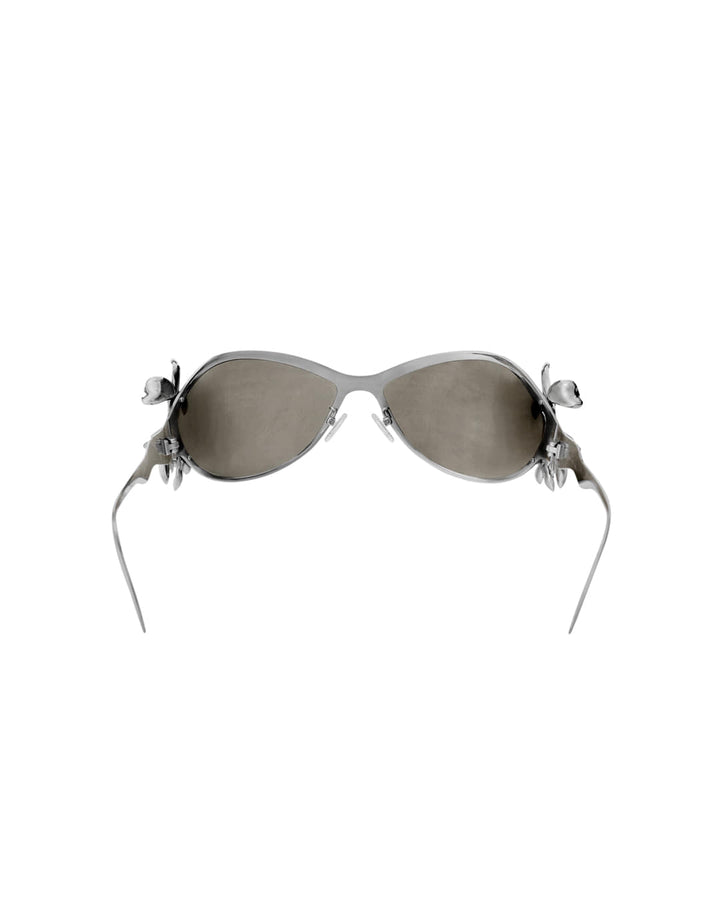 Stand Oil Flora Sunglasses — Round Goggle Frame — Silver