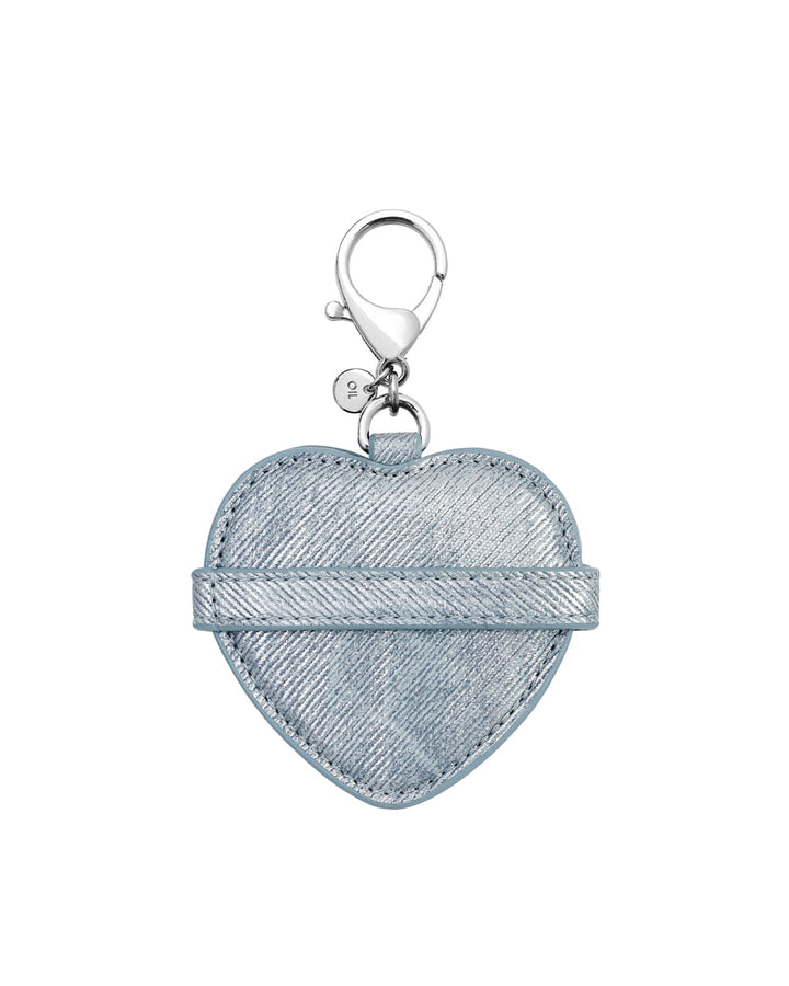 Stand Oil Belted Mirror Keyring — Silver denim