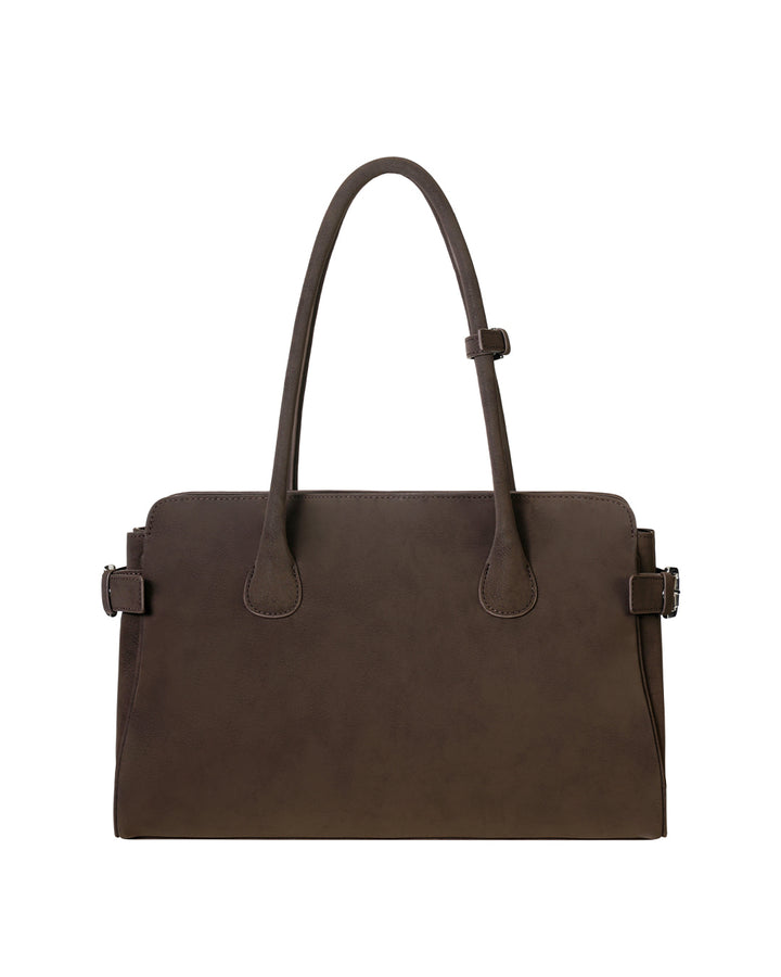 Stand Oil Linea Suede Crossbody Bag — Maroon