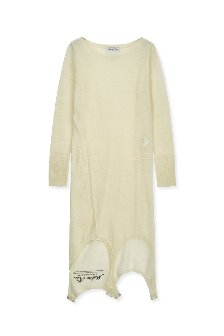 Matin Kim Mohair Layered Knit Pullover — Yellow