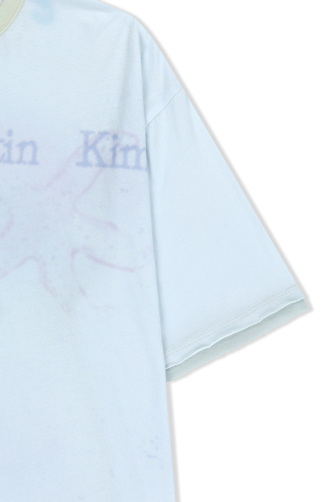Matin Kim Sketch Graffiti Over Fit Top — Light Blue
