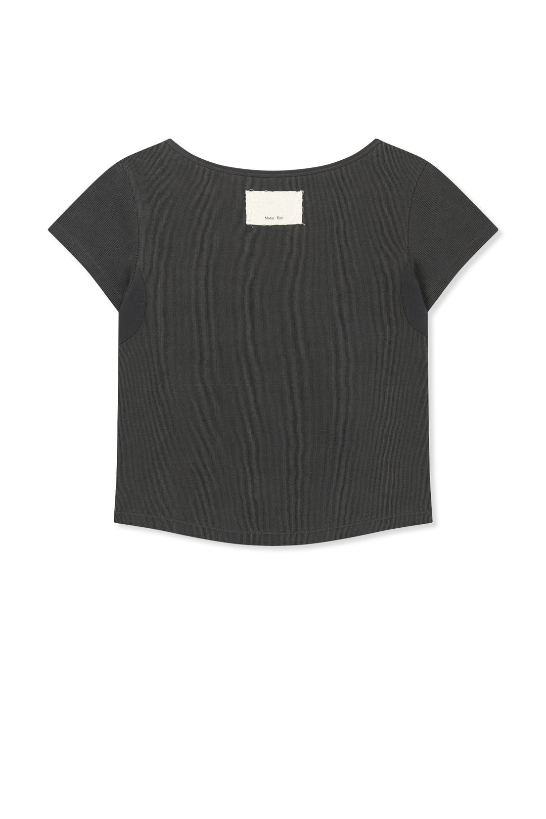 Matin Kim Pocket Point Slim Fit Top — Charcoal