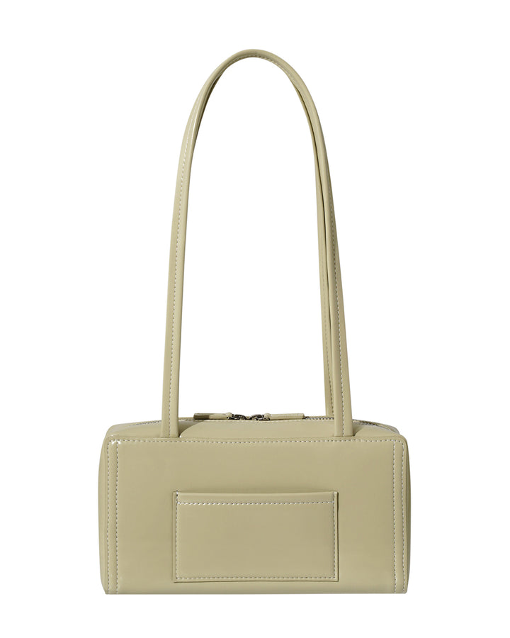 Stand Oil Post Bag — Square Box Shoulder Bag — Sand