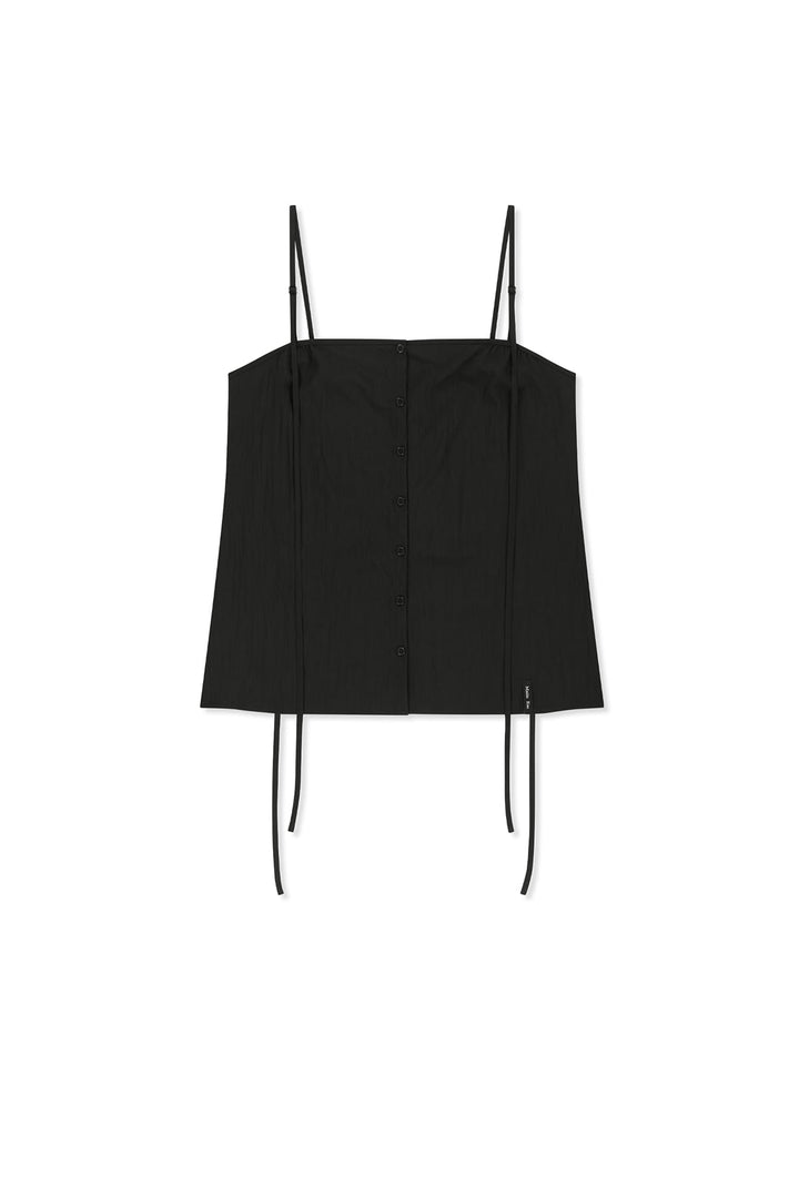 Matin Kim Button Sleeveless Blouse — Black