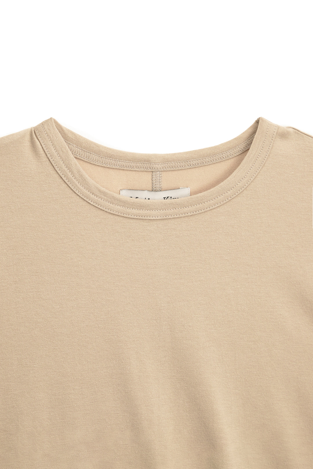 Matin Kim Mini Label Shirring Top — Beige