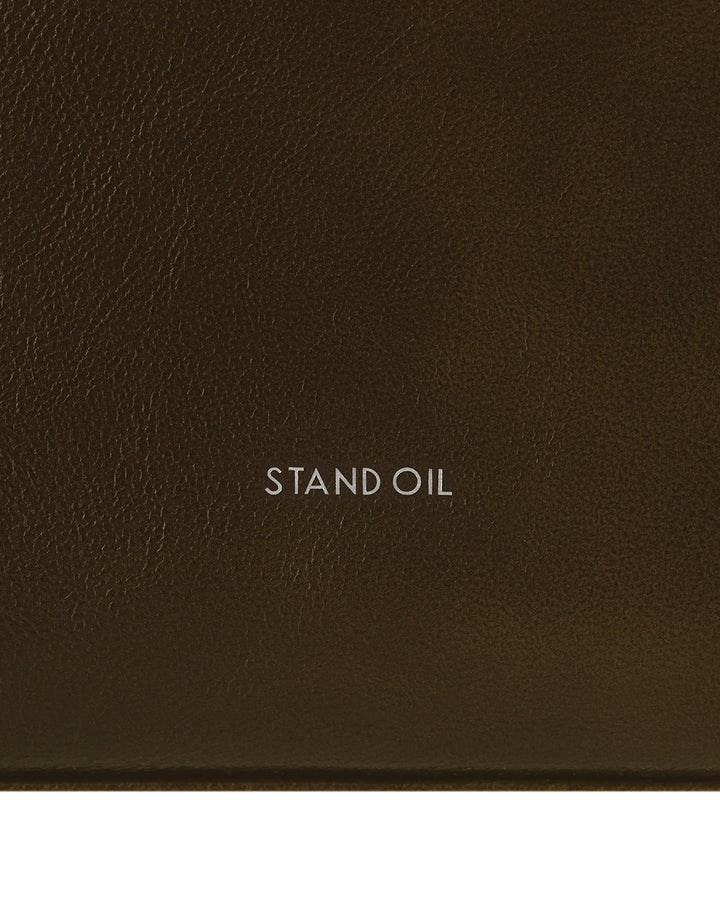 Stand Oil Ringo Bag Mini — Reversible Canvas &amp; Leather — Khaki Brown