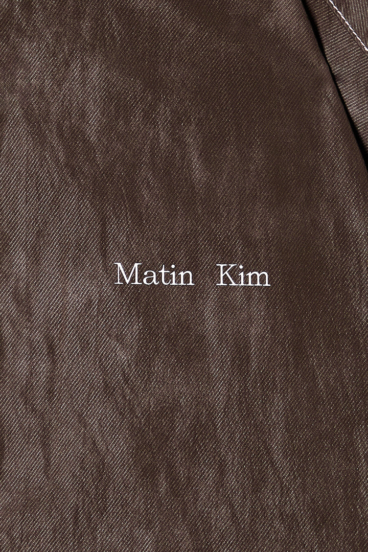 Matin Kim Stitch Point High Neck Jumper — Brown