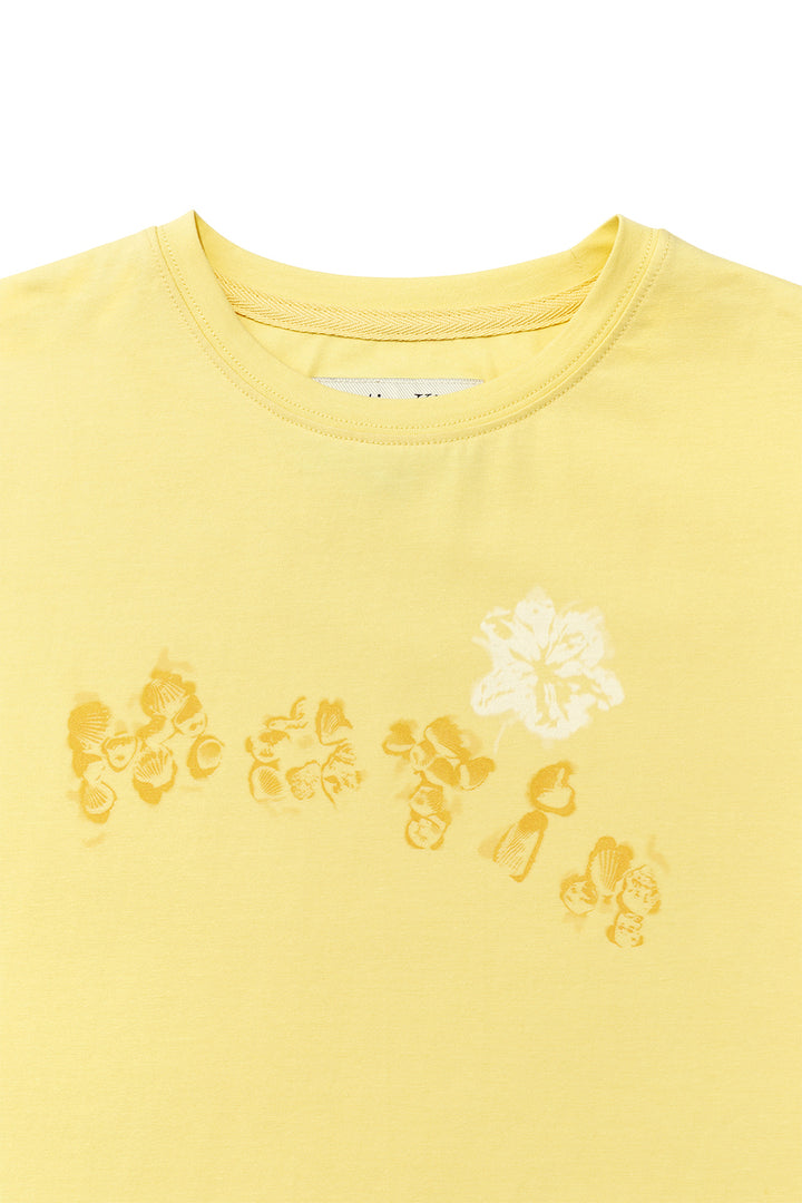Matin Kim Bubbly Graphic Printing Top — Yellow