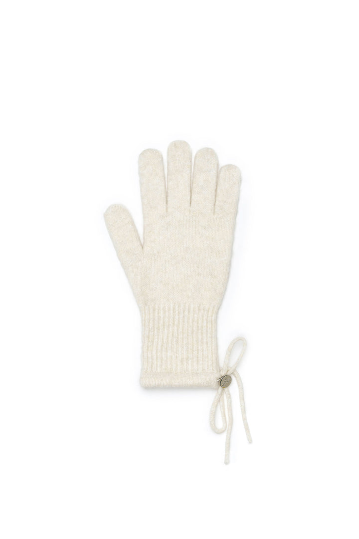 Matin Kim Ribbon Finger Hole Gloves — Ivory