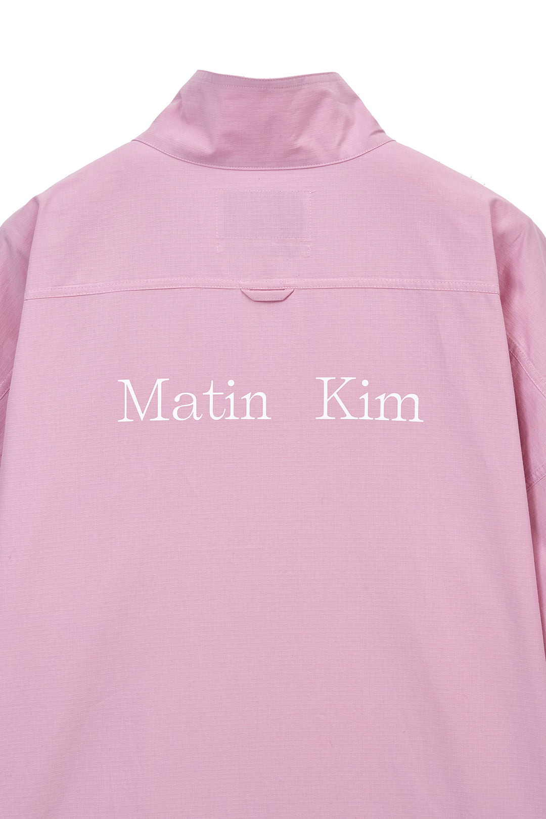 Matin Kim Back Logo High Neck Jumper — Pink