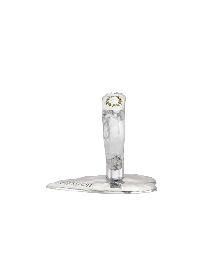 Stand Oil Heart Initial Gripring — Silver
