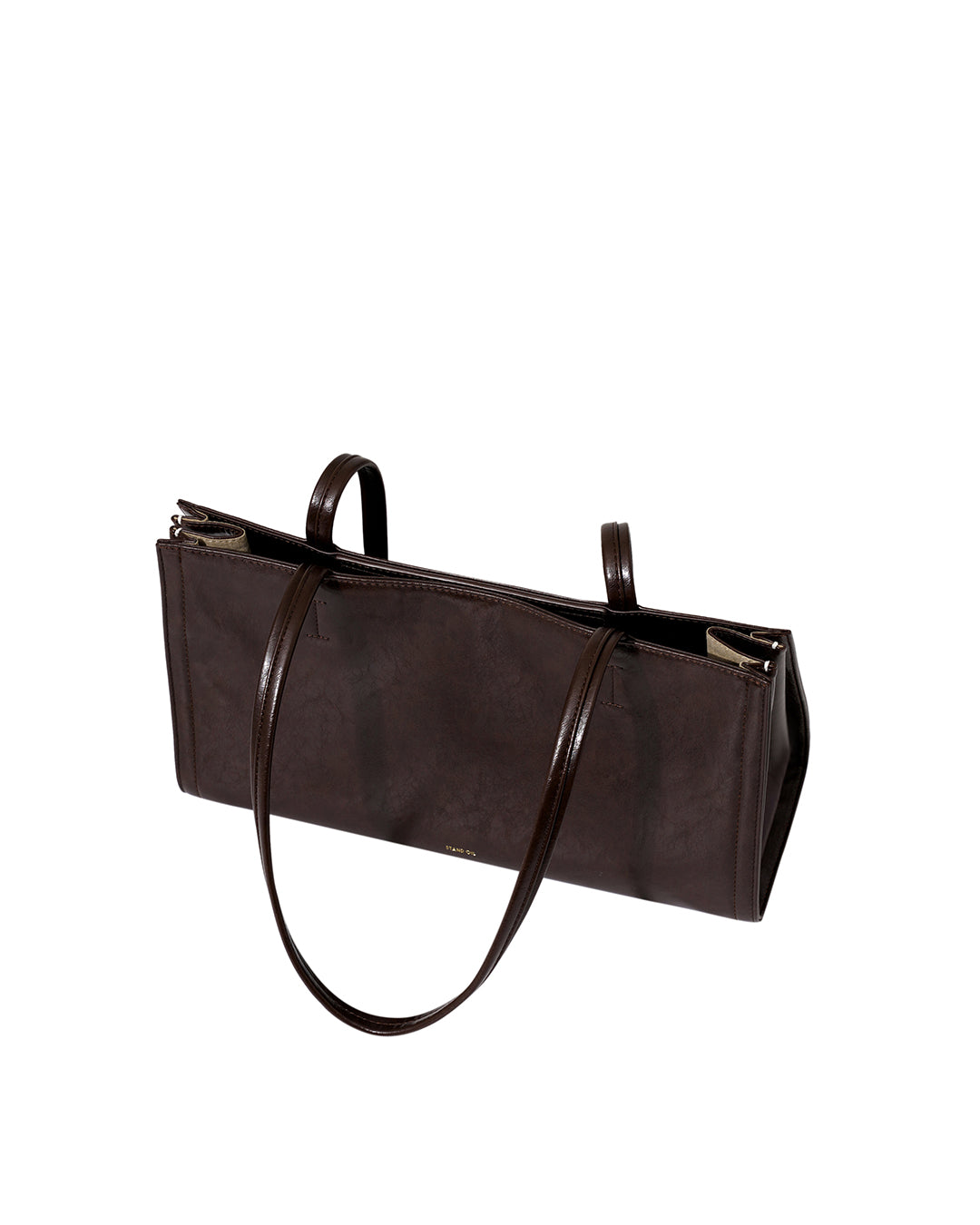 Stand Oil Oblong Bag — Structured Shoulder — Maroon