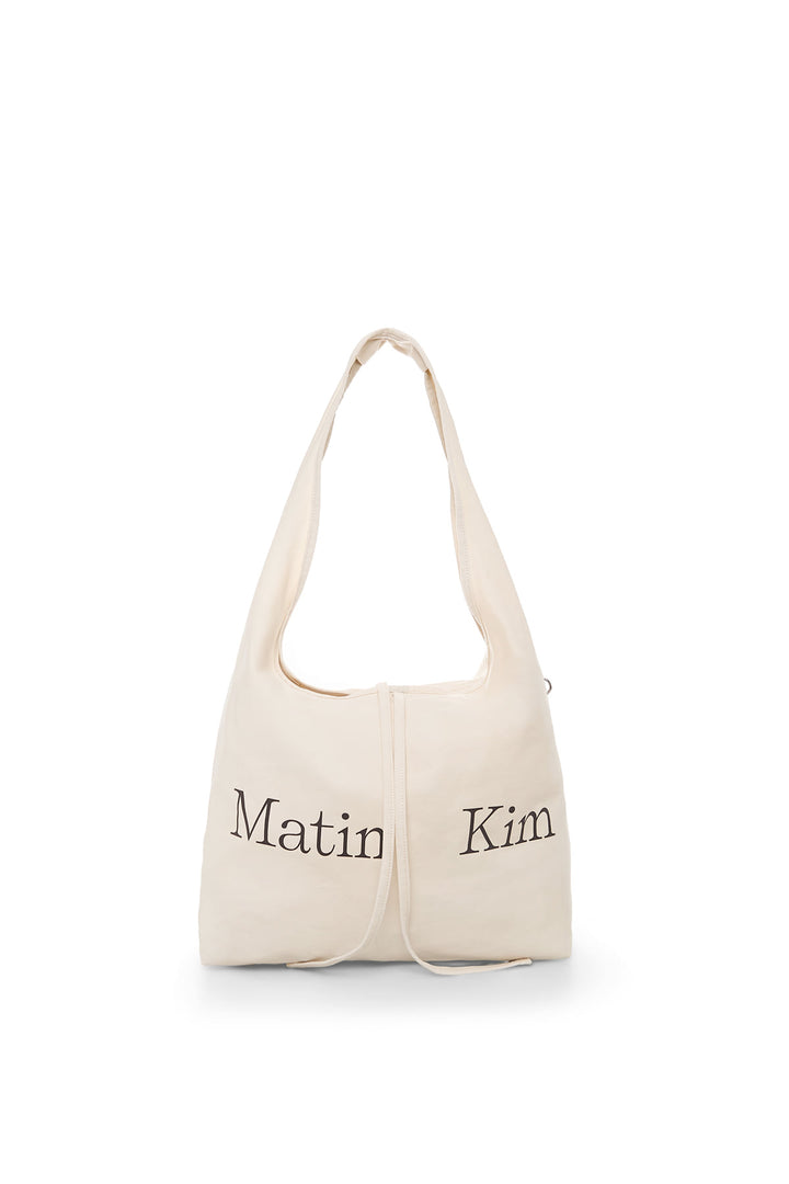 Matin Kim Logo Point Round Ecobag — Ivory