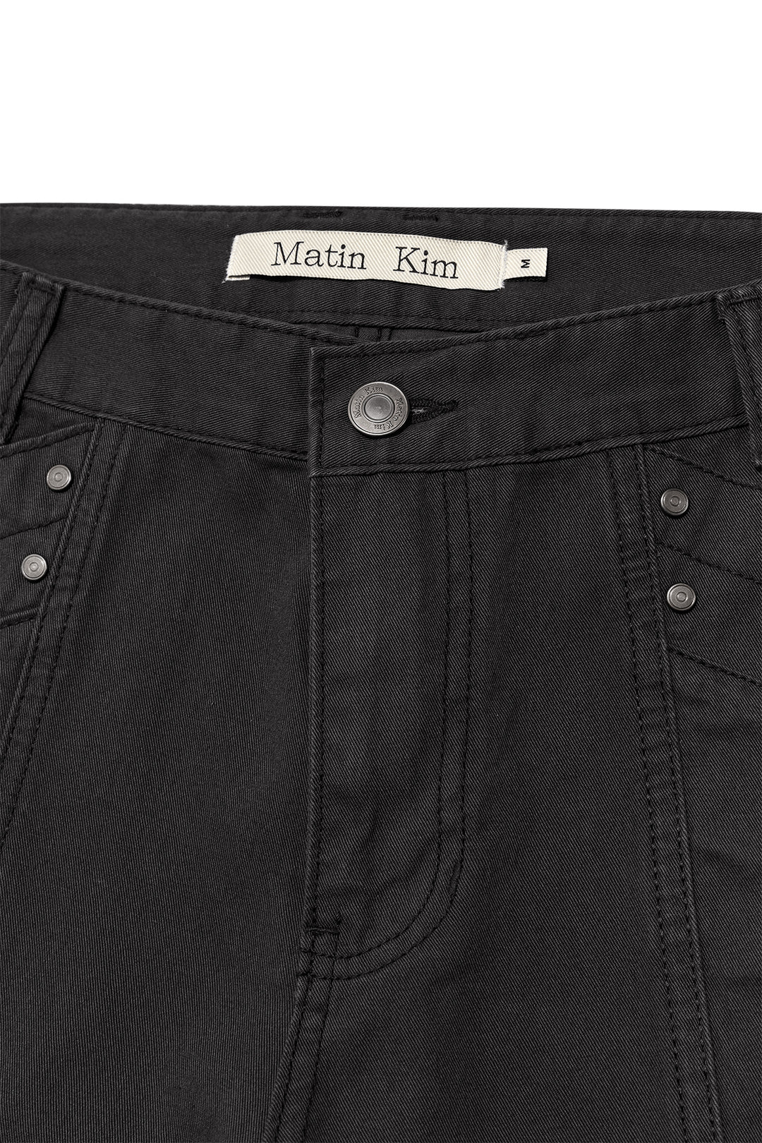 Matin Kim Semi Slimfit Bermuda Pants — Charcoal