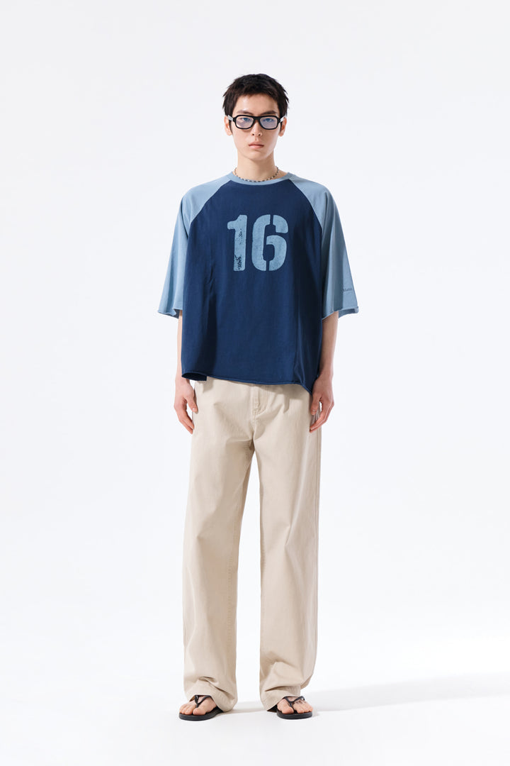 Matin Kim Side Tab Washed Cotton Pants — Beige