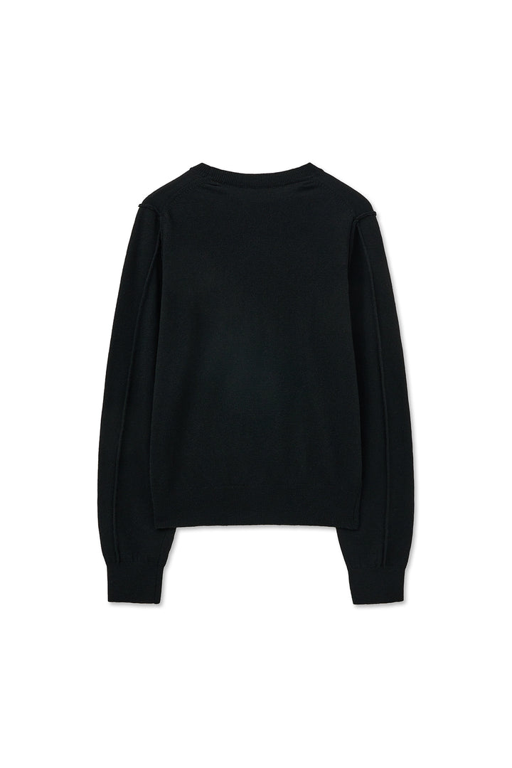 Matin Kim Cashmere Blended Round Knit — Black