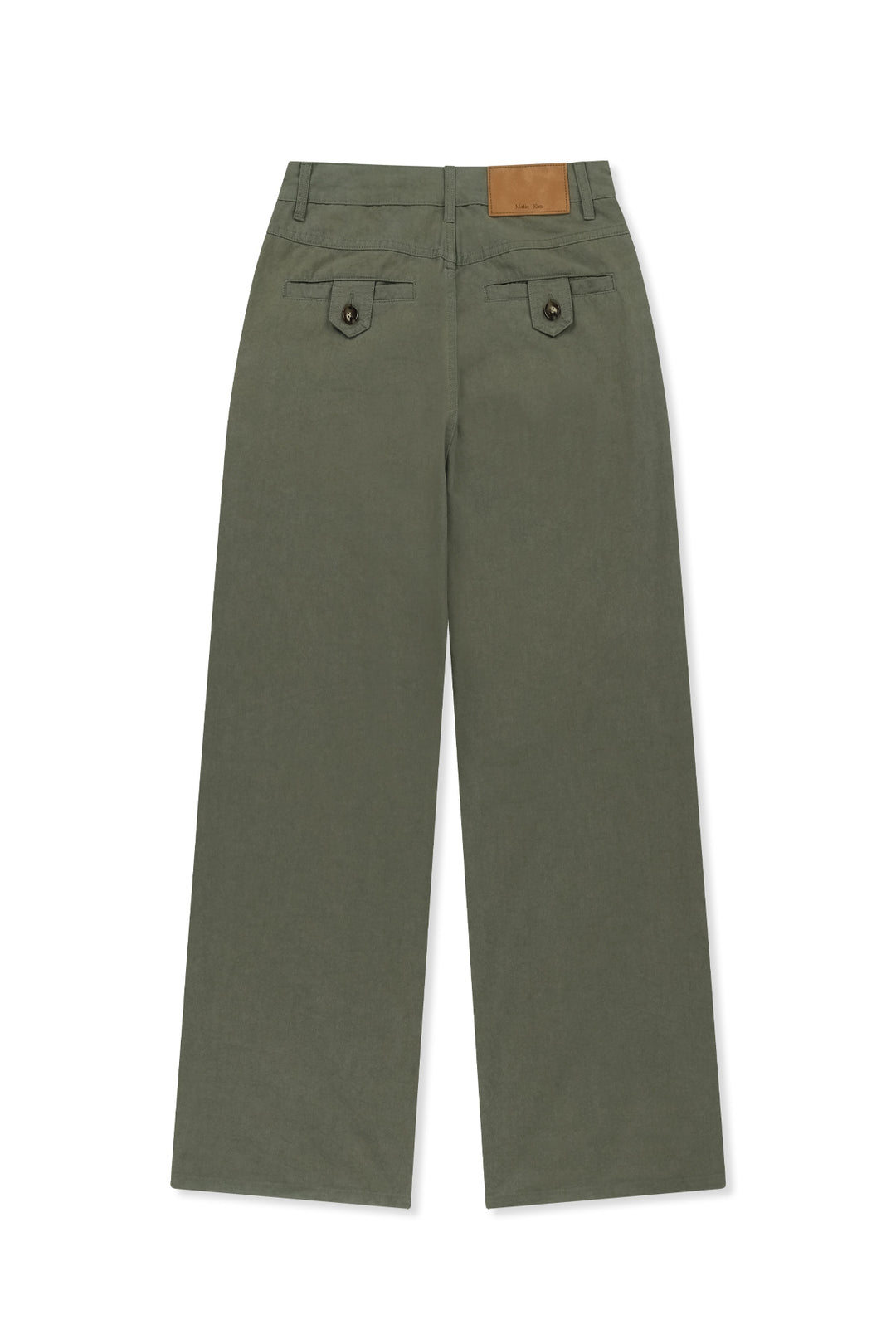 Matin Kim Stud Point Color Denim Pants — Khaki