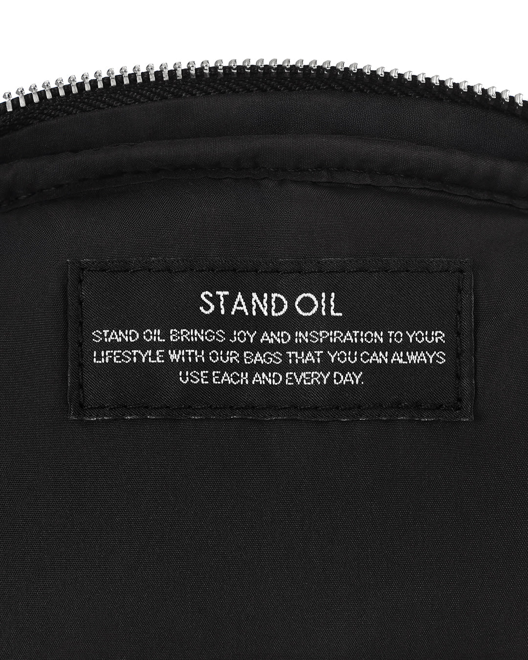 Stand Oil Bubble Pouch — Quilted Nylon Mini — Black