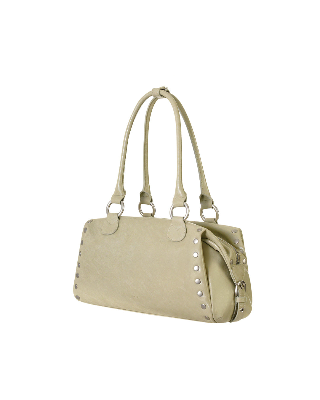 Stand Oil Zuni Bag — Washed Leather Crossbody — Stud Olive