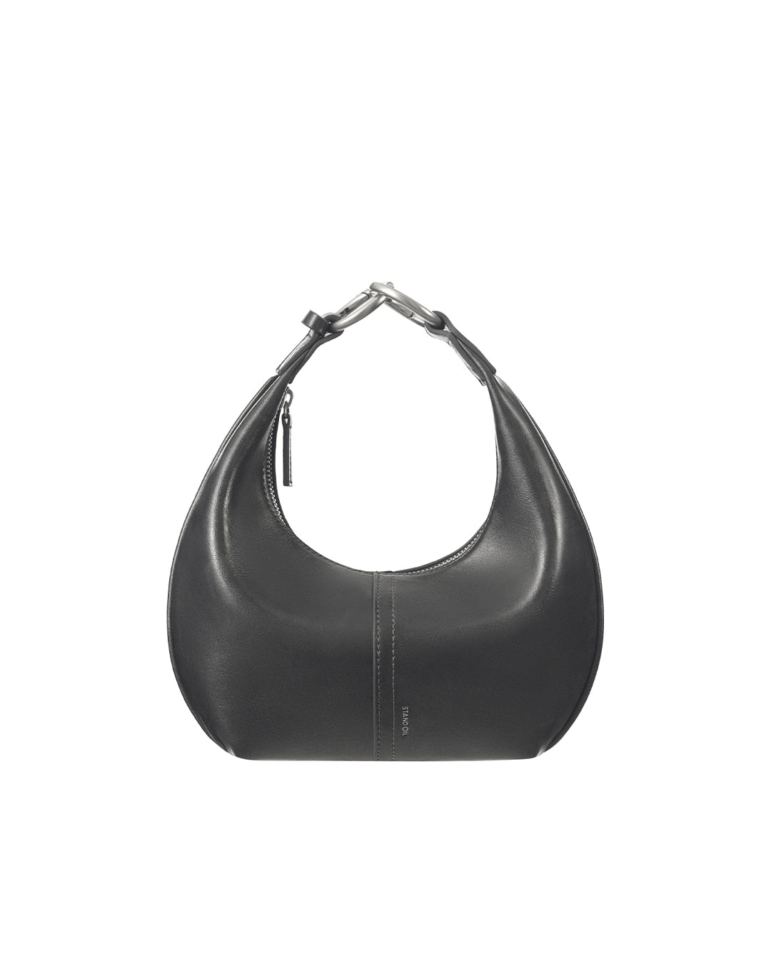 Stand Oil Tovi Bag — Half-Moon Tote — Metallic Gray