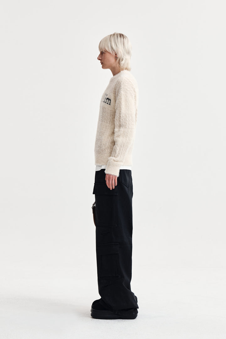Matin Kim Hairy Cable Knit Pullover Light — Beige