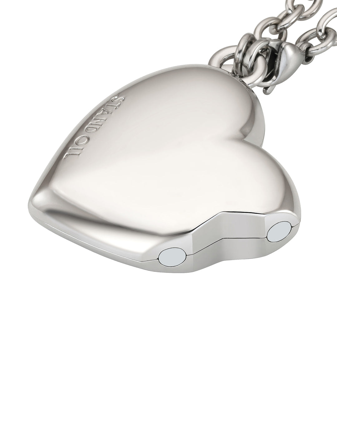 Stand Oil Bestie Keyring — Magnetic Heart Charm — Silver
