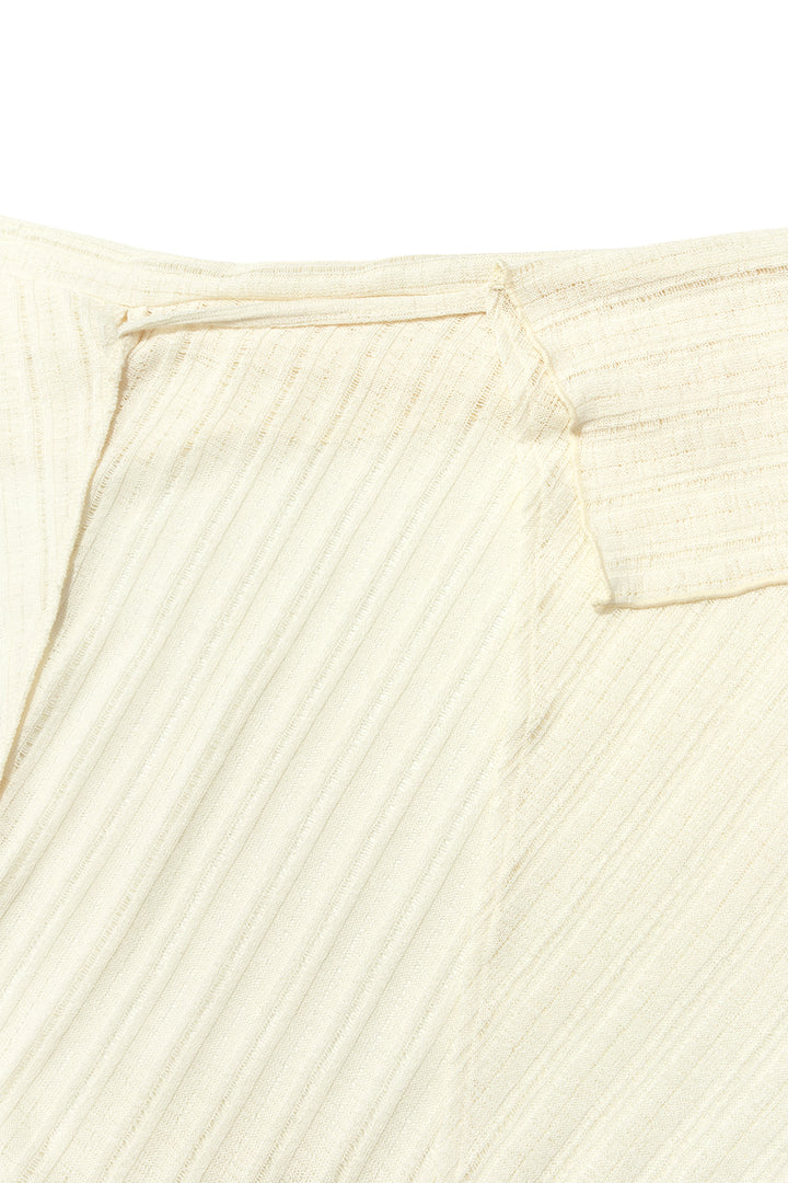 Matin Kim Foldover Layered Maxi Wrap Skirt — Ivory