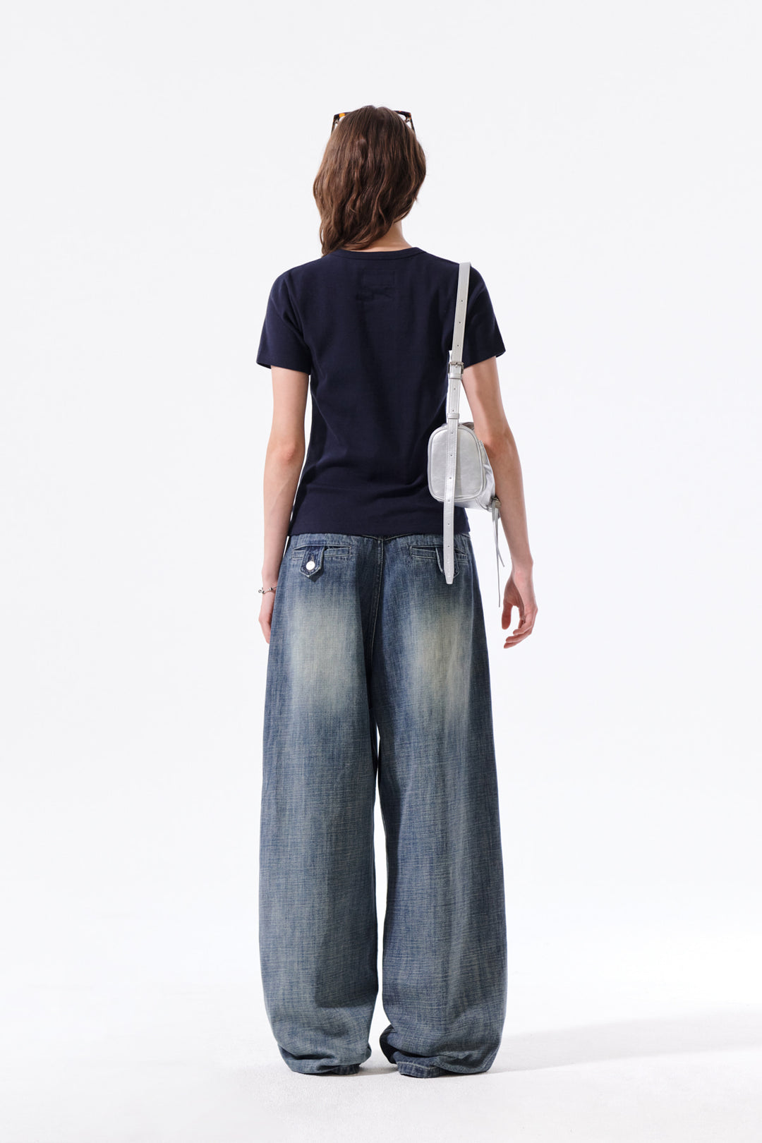Matin Kim Stud Point Denim Pants — Blue