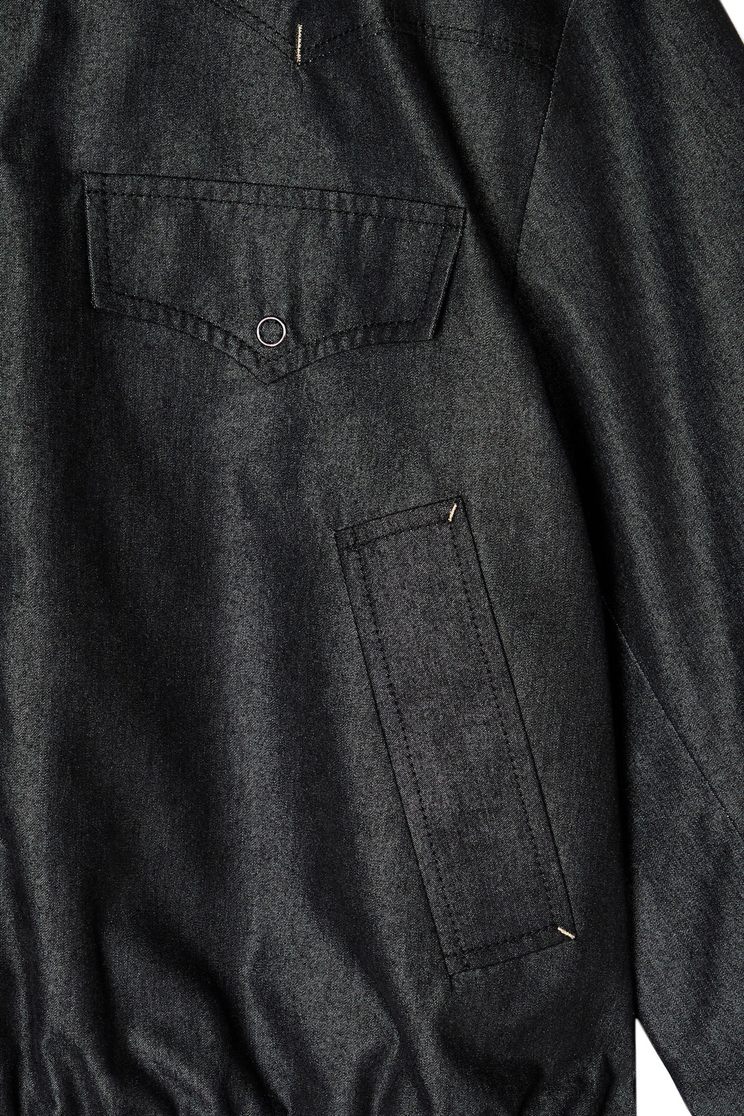 Matin Kim Western Detail Denim Blouson — Black