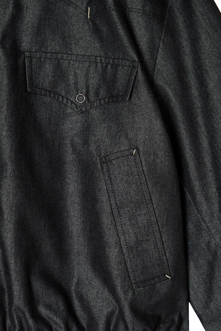 Matin Kim Western Detail Denim Blouson — Black