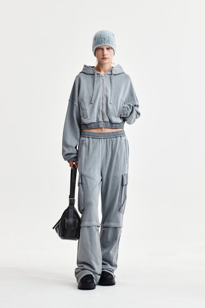 Matin Kim Pigment Dyed Cargo Pants — Light Grey