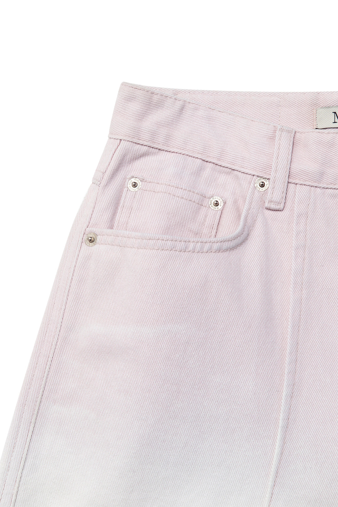 Matin Kim Color Brush Bermuda Denim Cargo — Pink