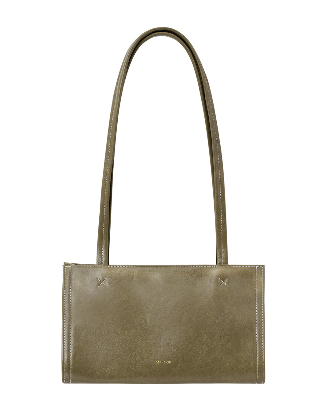 Stand Oil Oblong Tiny Shoulder Bag — Basil green