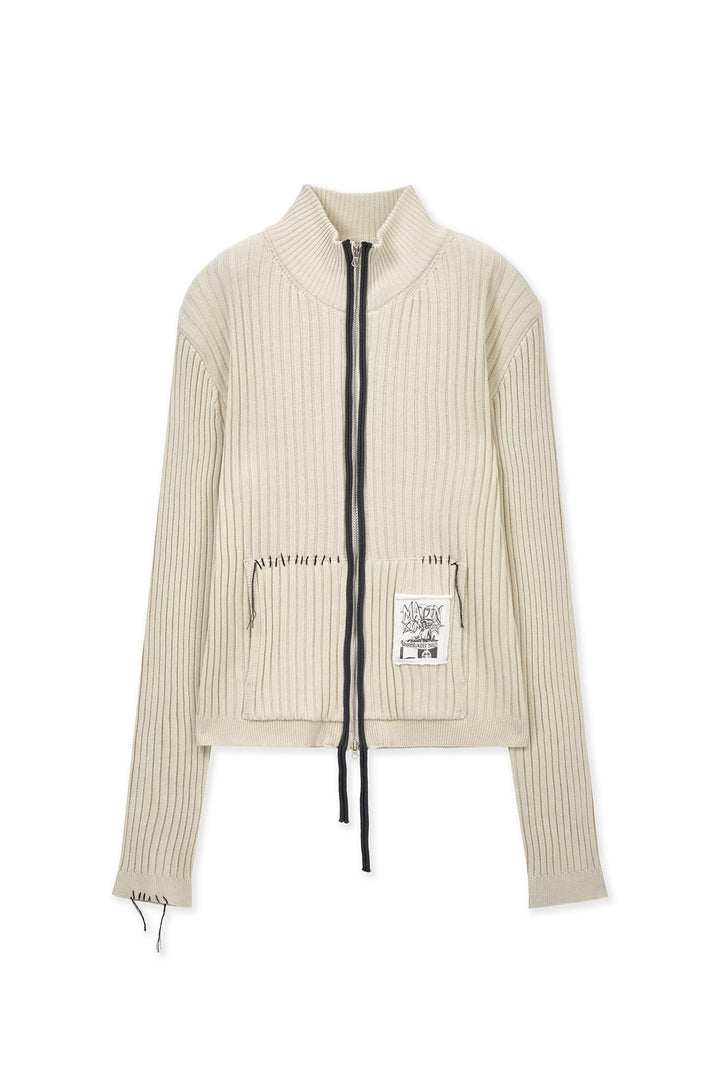 Matin Kim Handcraft Slim Fit Cardigan — Beige