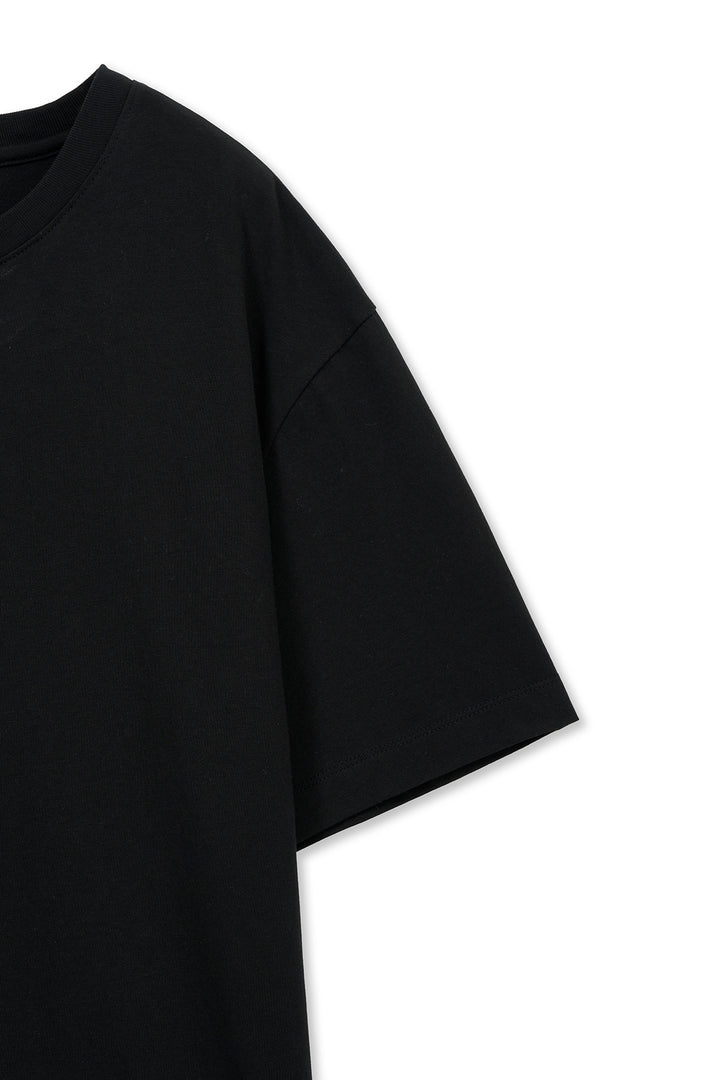 Matin Kim Label Point Lettering Top — Black