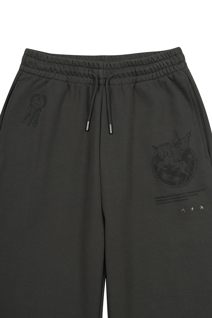 Matin Kim Graffiti Artwork Sweatpants — Charcoal