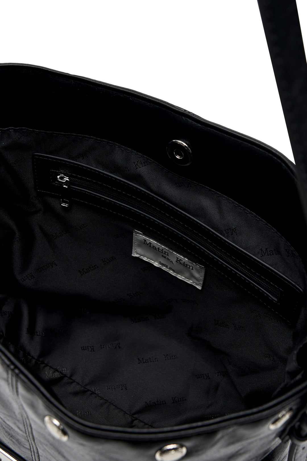 Matin Kim Stud Point Small Shoulder Bag — Black